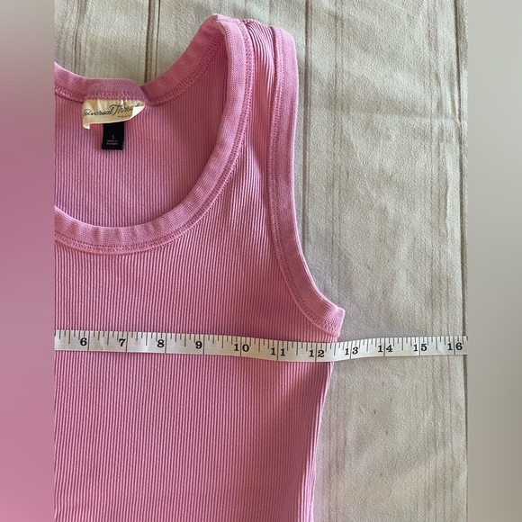 Universal Thread Maxi Dress Women’s S Pink Ribbed Knit Bodycon Slit Sleeveless - Picture 8 of 10